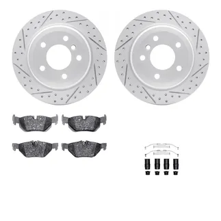 R1 Concepts WBUH1-31090 Brake Rotors - Carbon Coated - D/S W/ Optimum Oe Pads & Hdw
